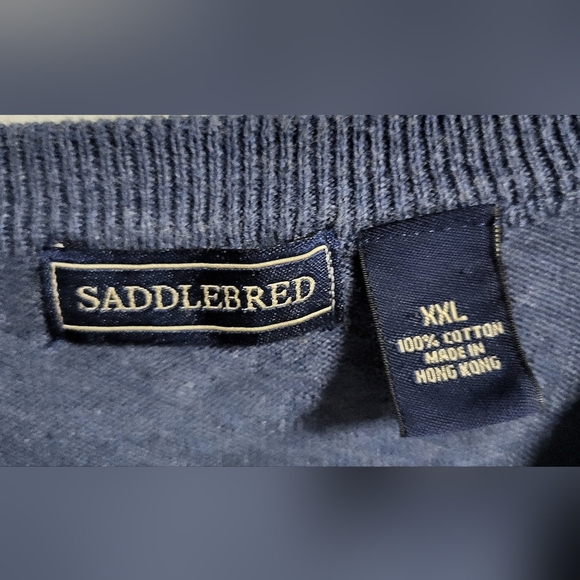 Saddlebred Men's Blue Argyle Sweater Vest Size XXL - Picture 2 of 4